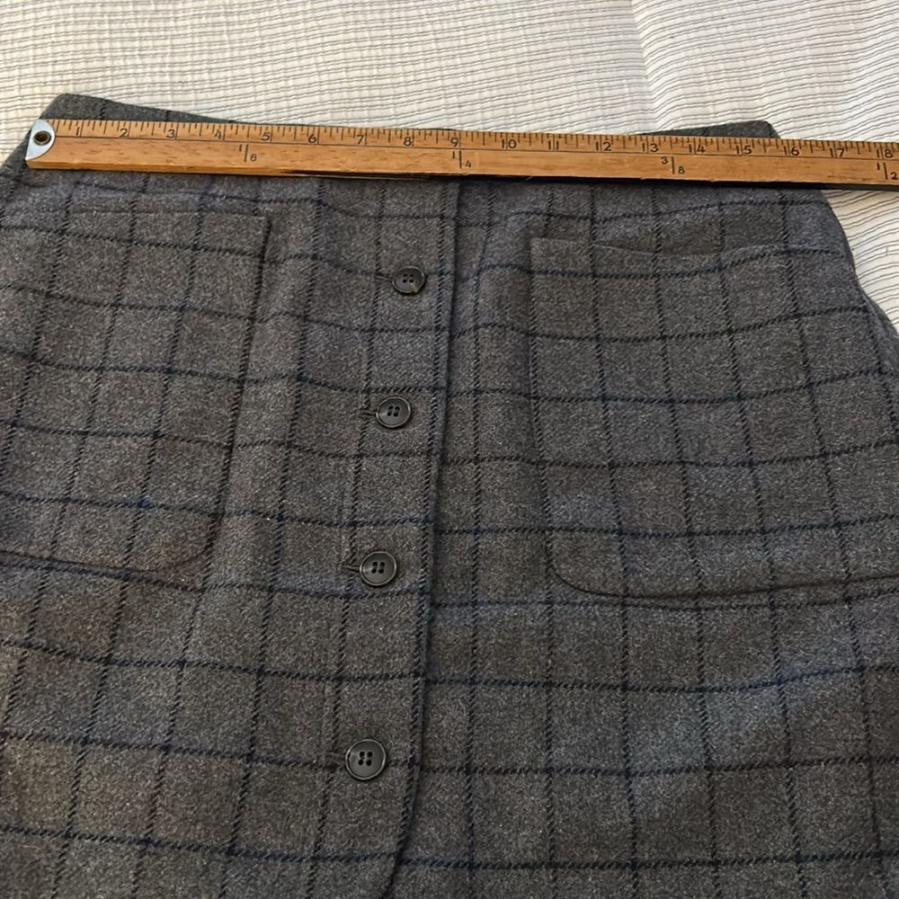 Madewell wool skirt with window pain print fully lined size 10 - Picture 6 of 8